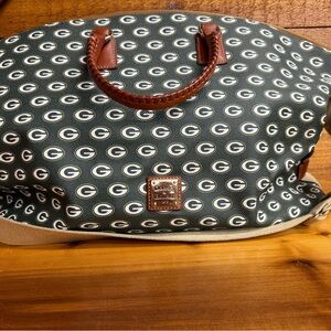 Dooney & Bourke Green and Brown Logo Duffel Bag